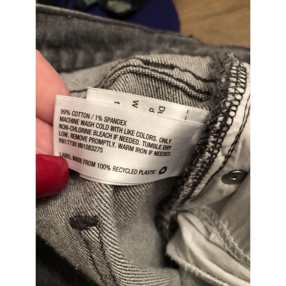 Universal Thread High-Rise Vintage Straight Jeans 14/32R Gray Denim Button Fly - Picture 10 of 10